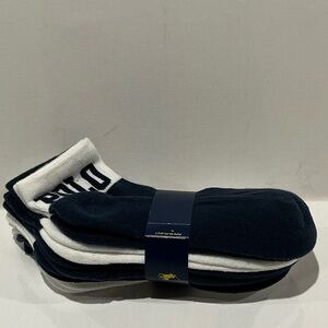 Ralph Lauren Polo Blue & White Quarter Polo (6) Pack Men’s Socks.
